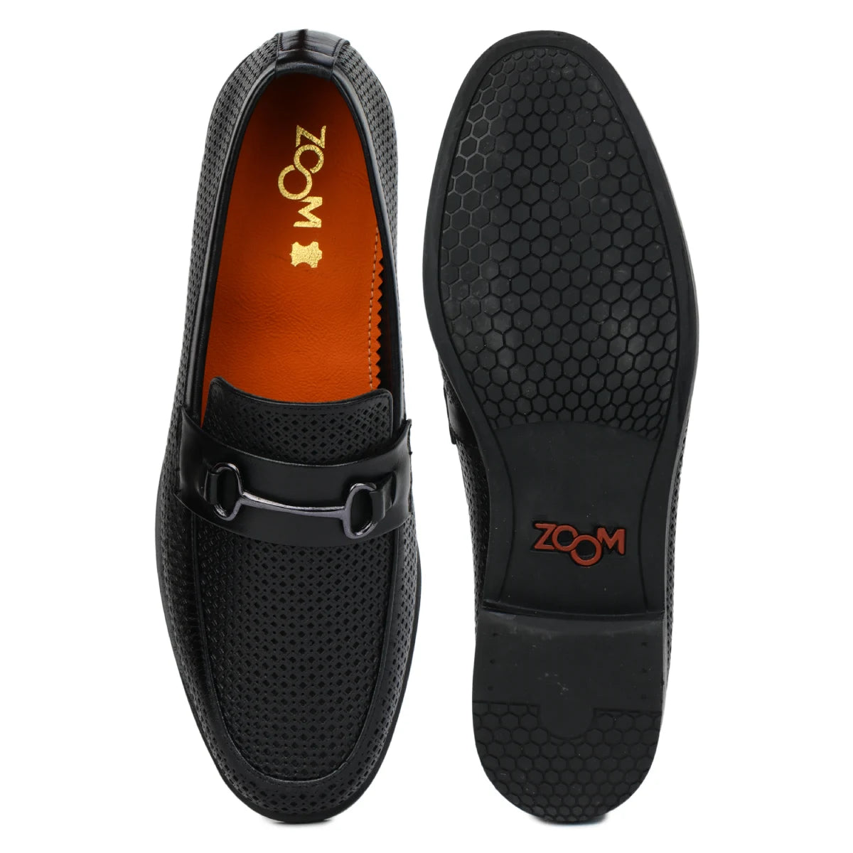 Original Leather Loafers 9981 – Pointed Toe with Mesh Texture Slip-on Shoes - Zoom Shoes India