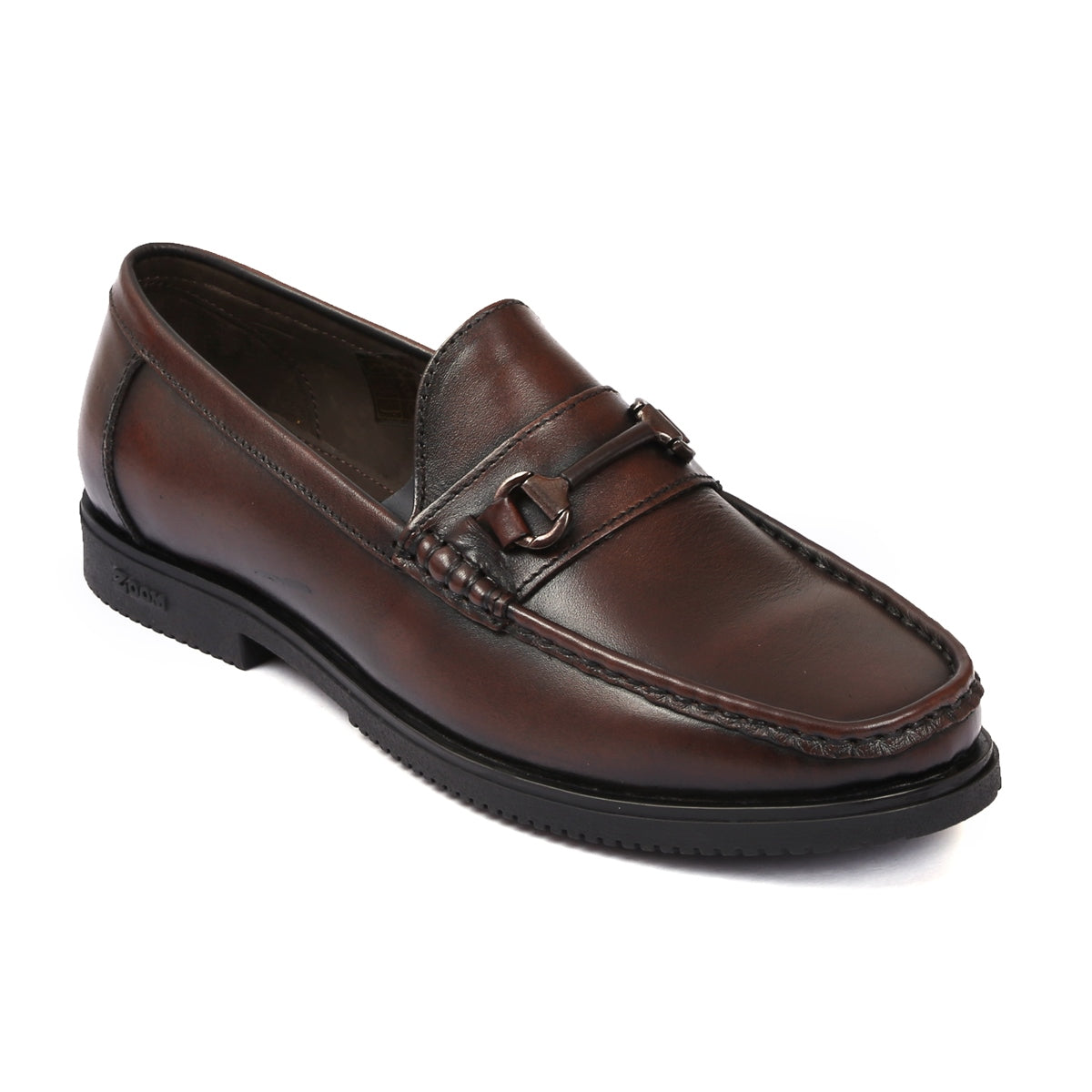 Zoom Shoes™ Comfortable Mens Horsebit Loafers 2131 UK 05 Brown