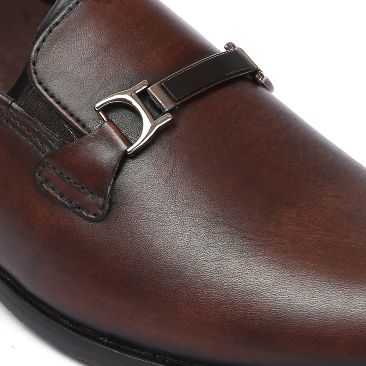 Buckle Formal Shoes - 3212_brown1