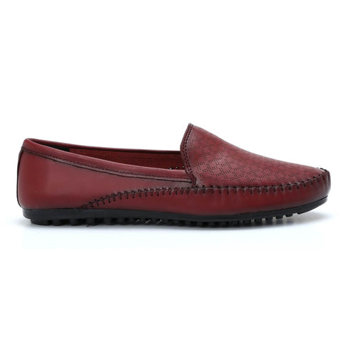 Zoom Shoes Pure Leather Casual Bellies For Women In Brogue Design ZIPPY