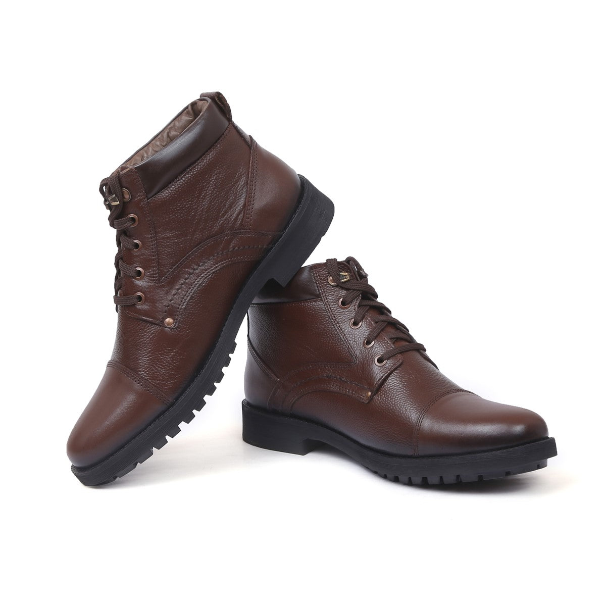 Men's Genuine Leather Lace-Up Boots - 3051 - image 12