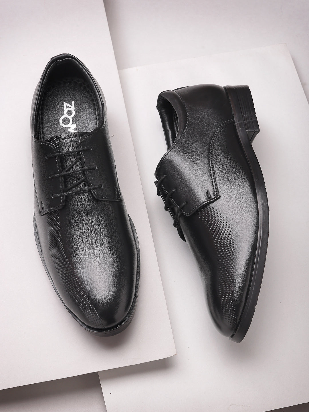 Men's Genuine Leather Derby Formal Shoes - 3287 - image 1