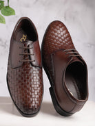 Men's Genuine Leather Derby Formal Shoes - 3292 - image 11