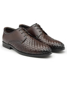 Men's Genuine Leather Derby Formal Shoes - 3292 - image 17