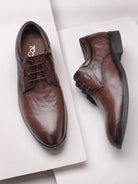 Men's Genuine Leather Derby Formal Shoes - 3295 - image 11