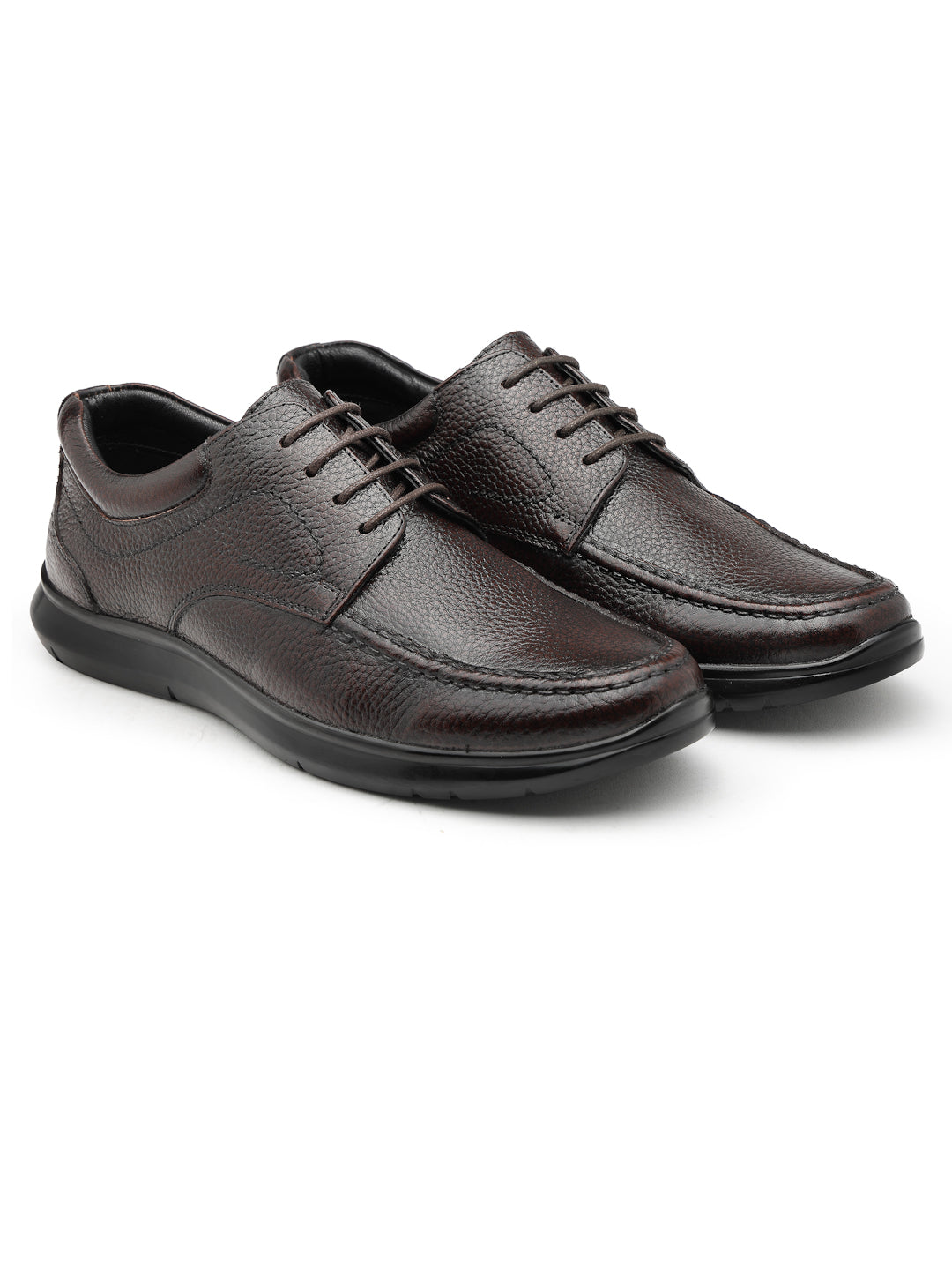 Men's Genuine Leather Derby Formal Shoes - 3363 - image 17