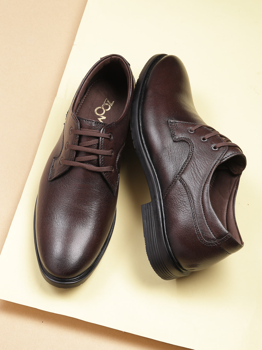 Men's Genuine Leather Derby Formal Shoes - B71 - image 11