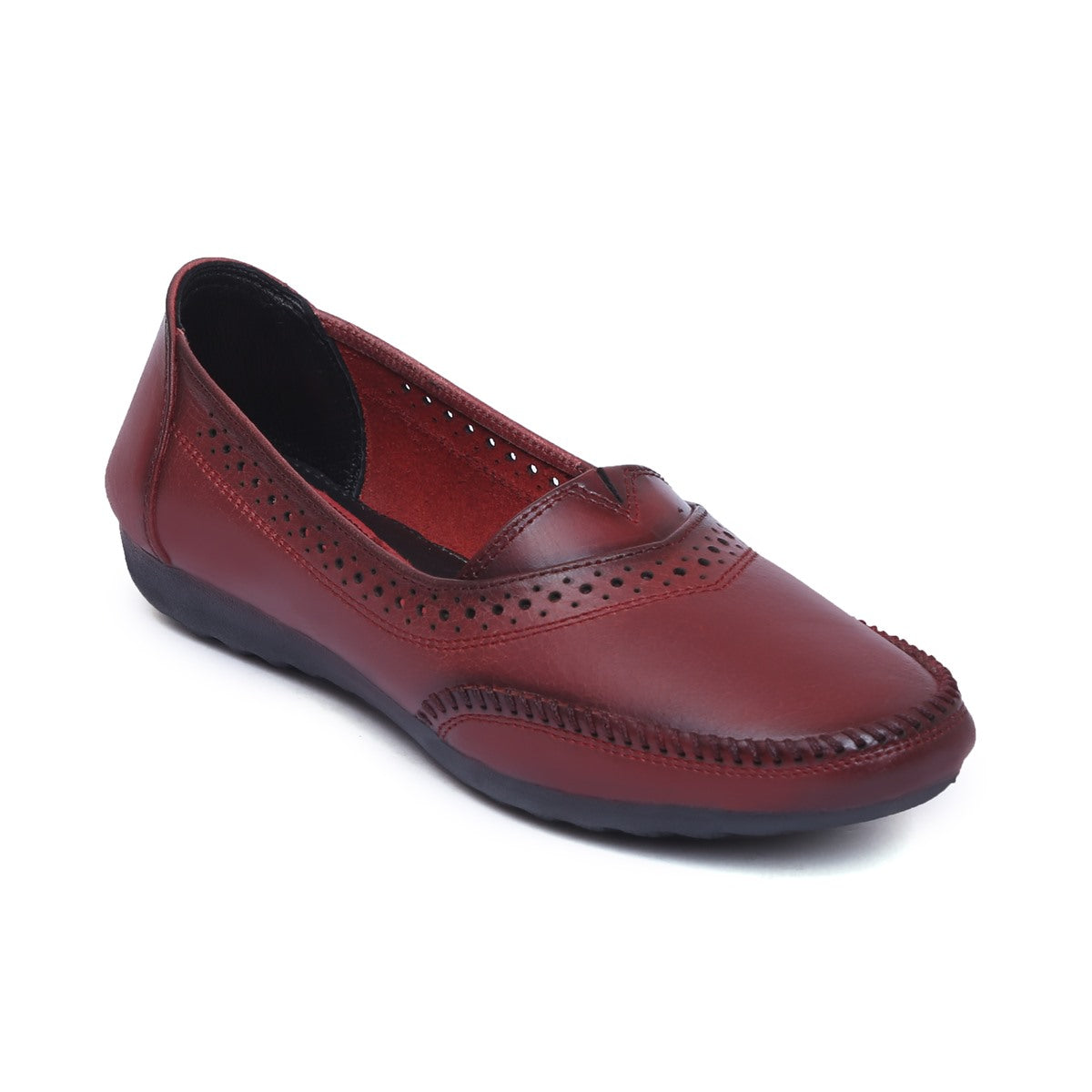 Leather Bellies for Women Cherry