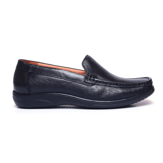 black Leather Formal Shoes D-121