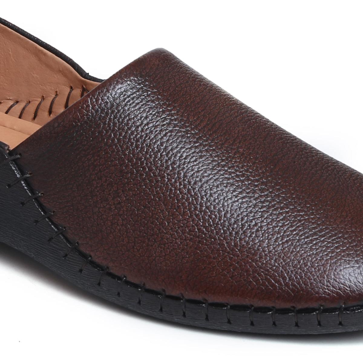 Flat leather loafers P-29_brown2