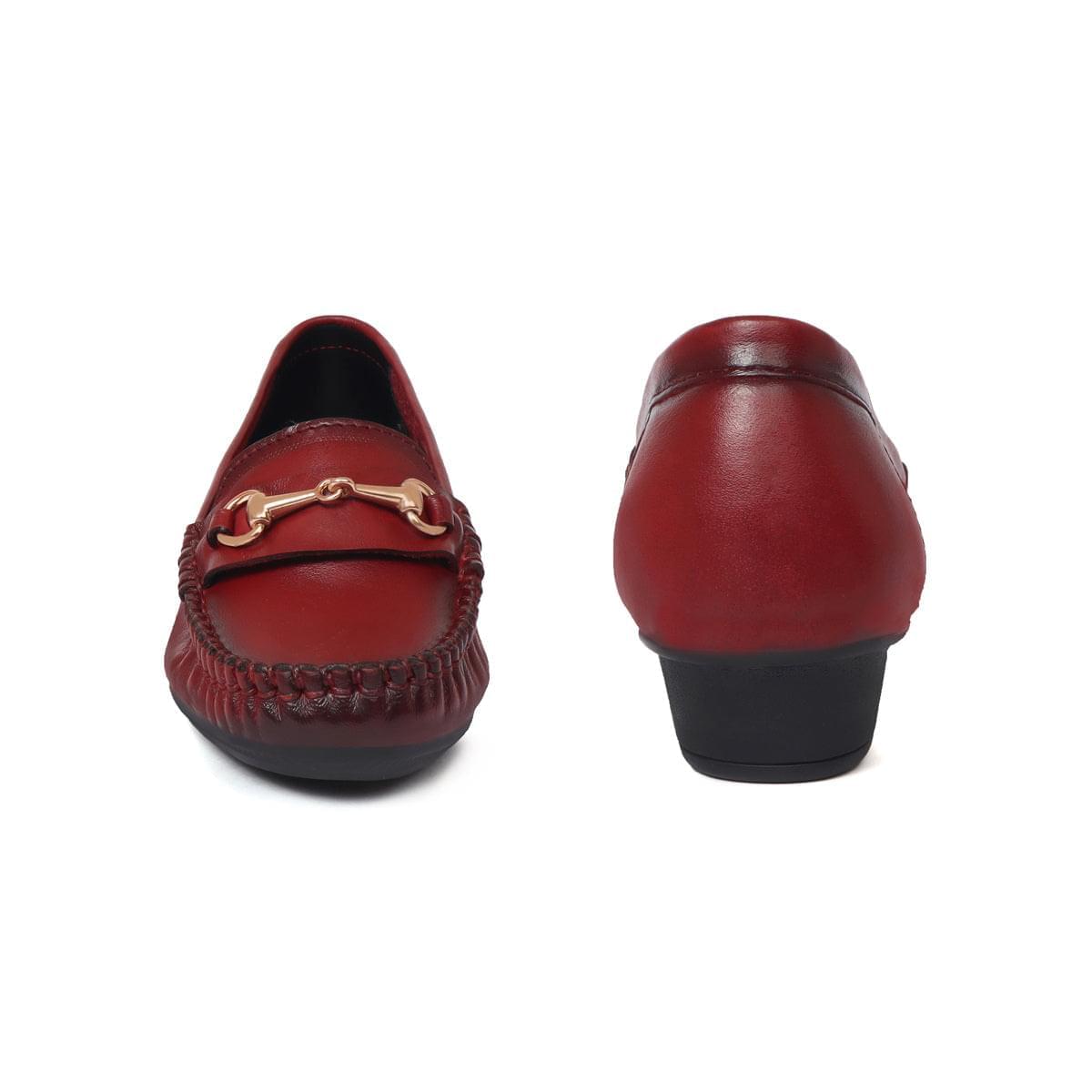 loafer formal shoes for women cherry1