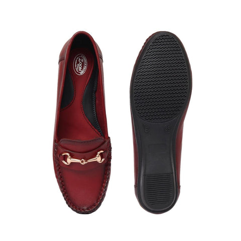 loafer formal shoes for women cherry2