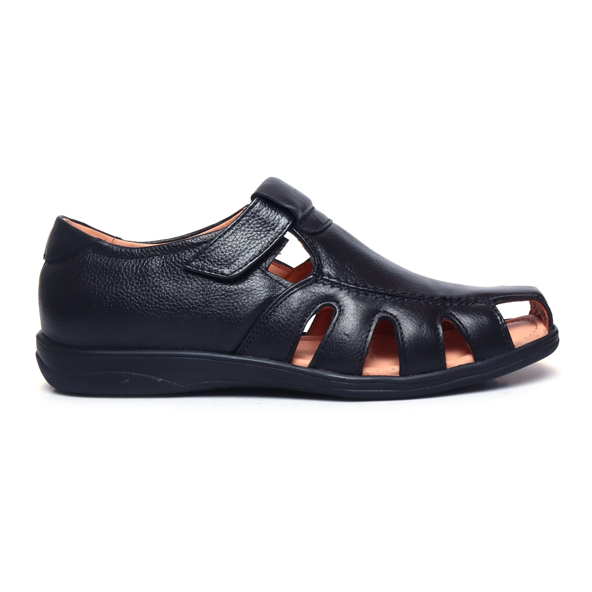 mens black leather sandals_ZS1