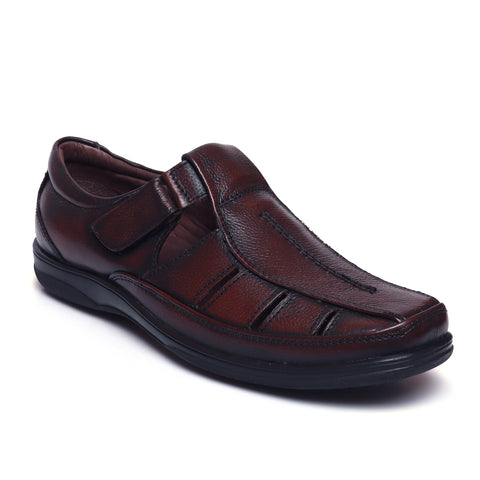 Mens Brown Leather Sandals