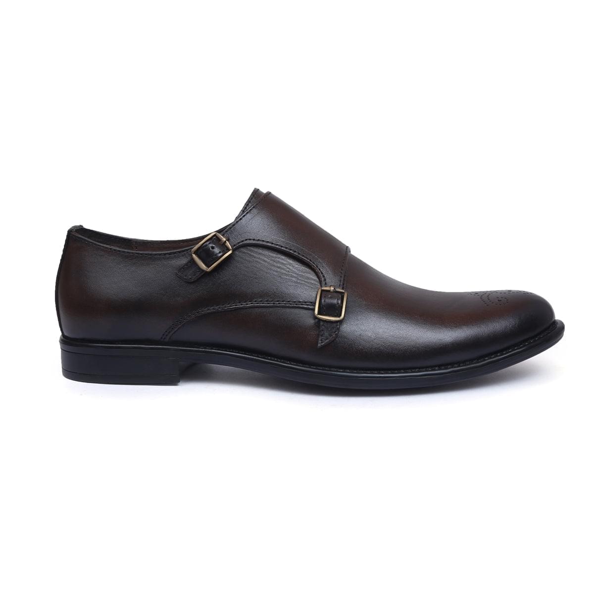 Monk strap Shoes for Men PG-82_brown