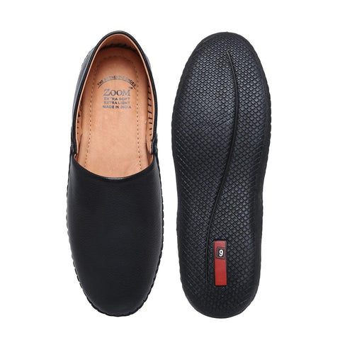 Flat leather loafers P-29_black4