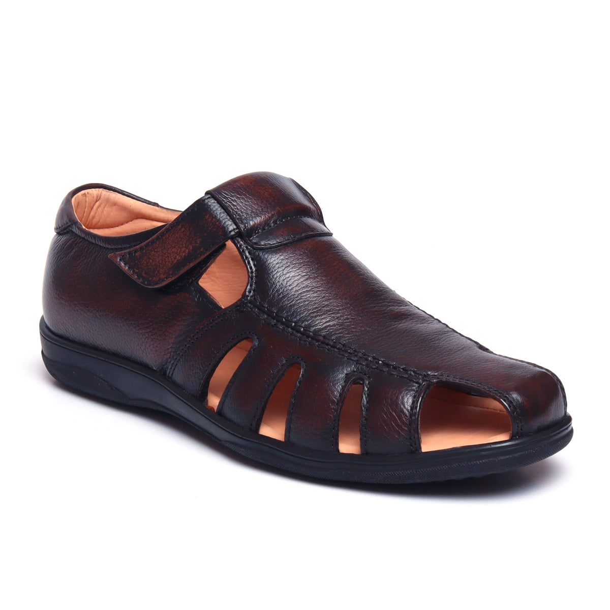 mens black leather sandals_ZS6