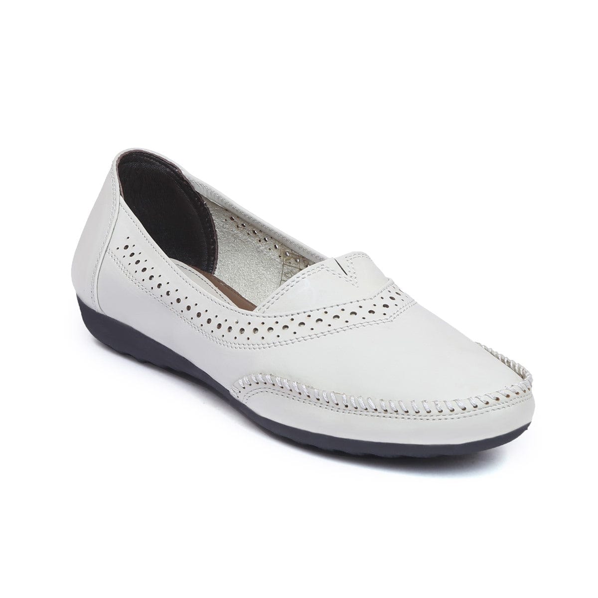 Leather Bellies for Women Cream